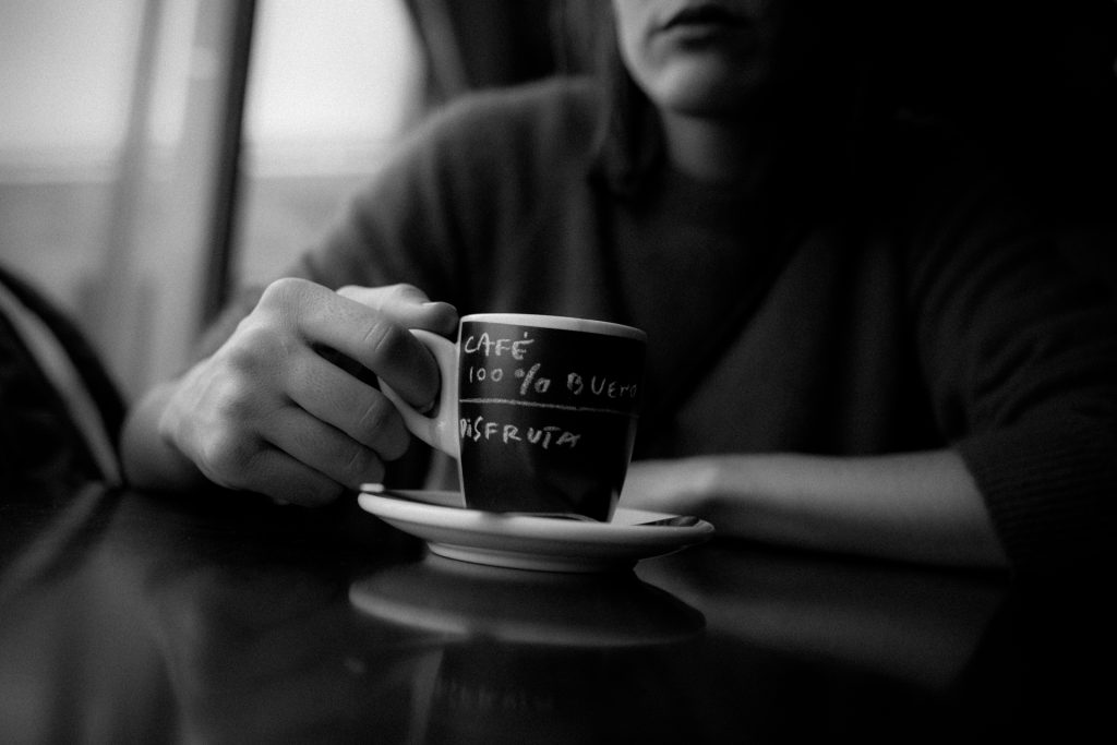 Everyday life photography featuring a cup of coffee