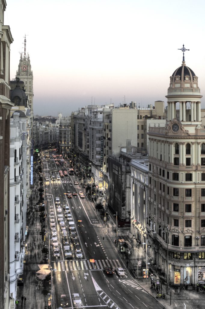 Urban photography in Callao Square, Madrid